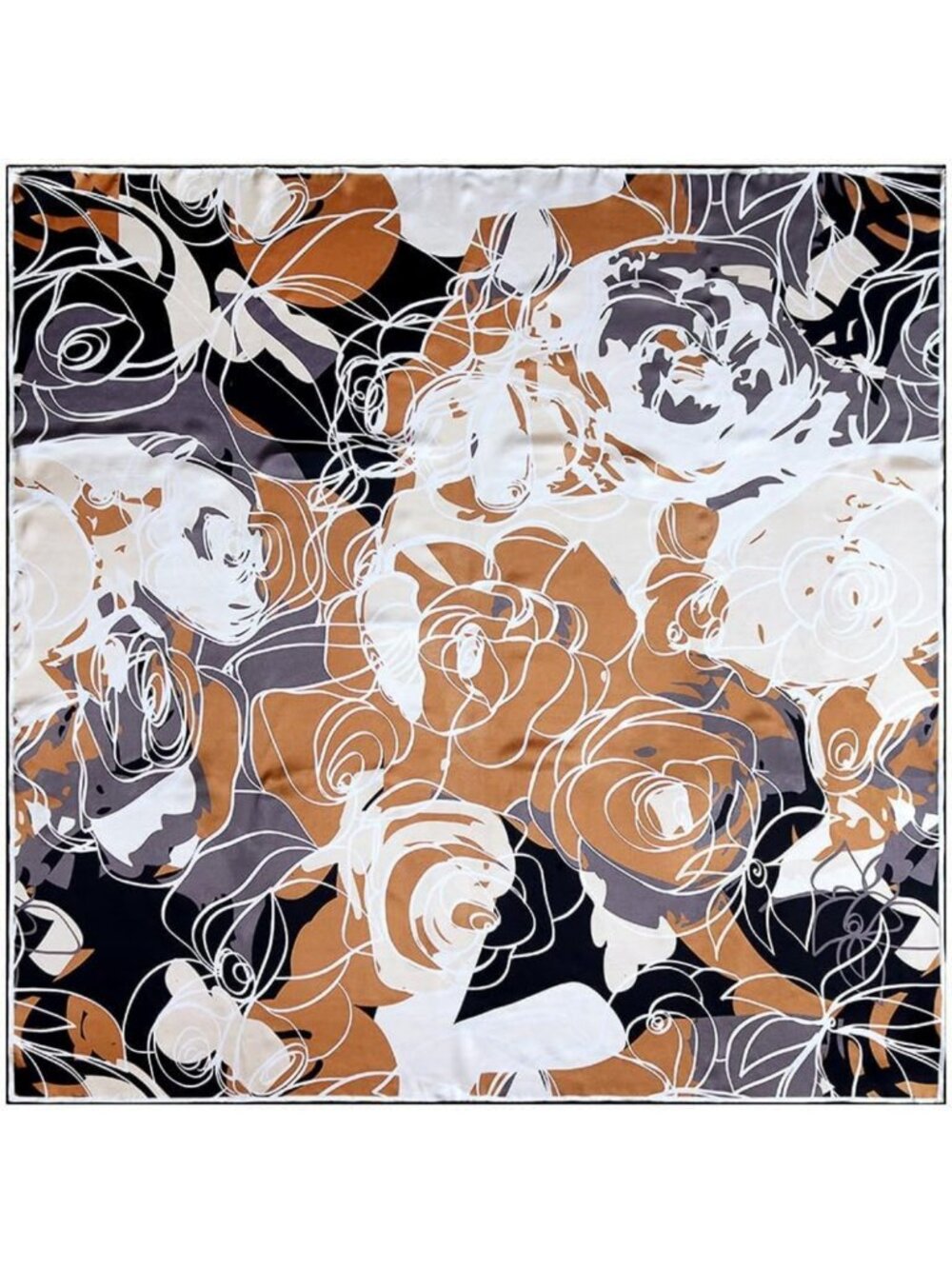 Luxurious 100% Mulberry Silk Large Square Scarf | Versatile Hair Wrap & Shawl